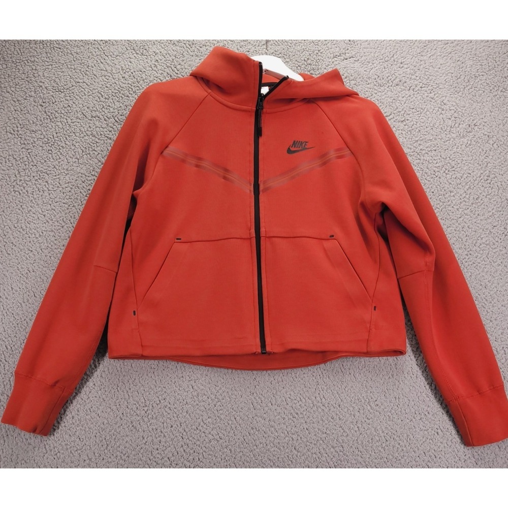 NIKE Sweatsuit Size SMALL Orange Tech Fleece Windrunner w/ Jogger Set - Picture 2 of 16